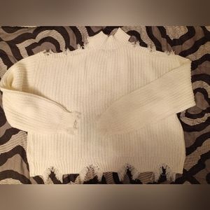 Off white off the shoulder sweater